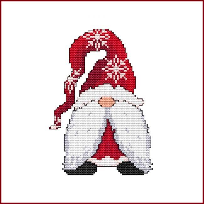 Santa Gnome - Cross Stitch Wonders