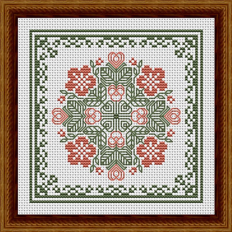November Hearts Square With Pansies - Happiness Is  HeartMade