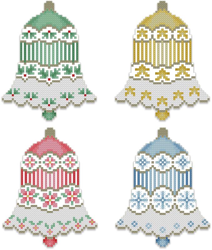 Crazy Christmas Bells Ornaments - Kitty & Me Designs