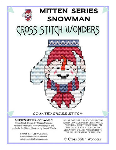 Mitten Series: Snowman - Cross Stitch Wonders