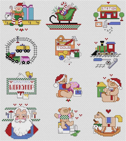 Santa In His Workshop Ornaments - Kooler Design Studio