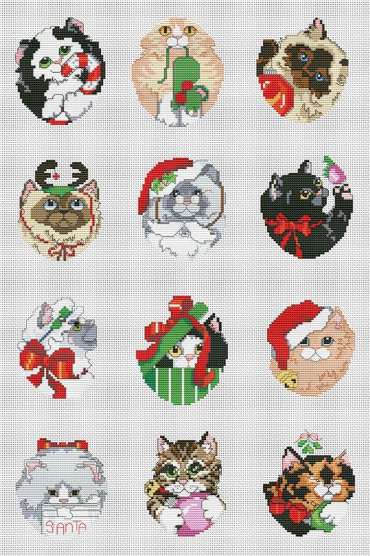 Christmas Kittens Ornaments - Kooler Design Studio