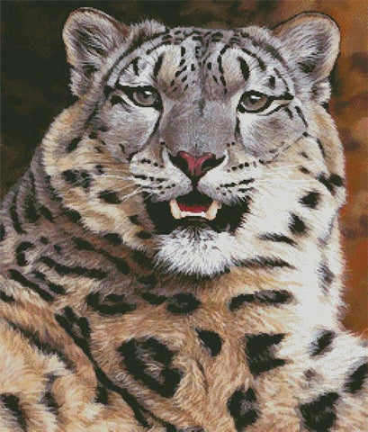 Snow Leopard Close Up - Artecy Cross Stitch