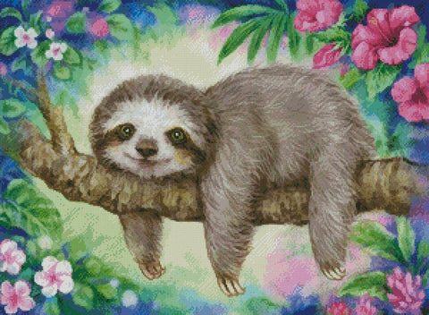 Sloth Lazy Morning - Artecy Cross Stitch