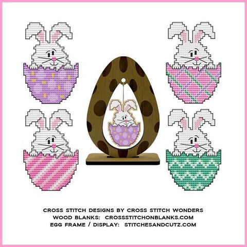 Easter Egg Animal: Bunny - Cross Stitch Wonders