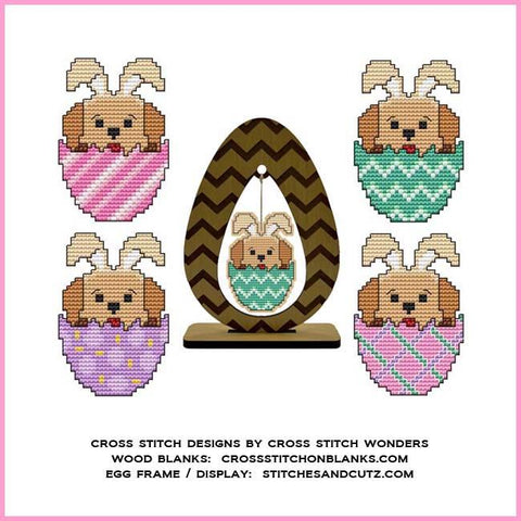Easter Egg Animal: Dog - Cross Stitch Wonders