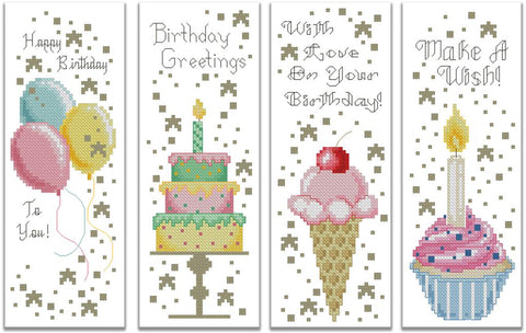 Happy Birthday Bookmarks - Kitty & Me Designs