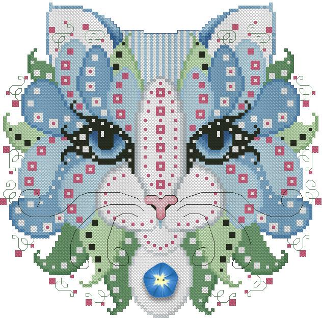 Colorful Cats: Morning Glory - Kitty & Me Designs