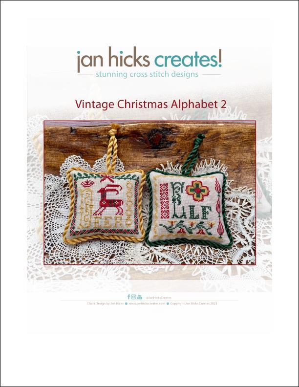 Vintage Christmas Alphabet 2 - Jan Hicks Creates