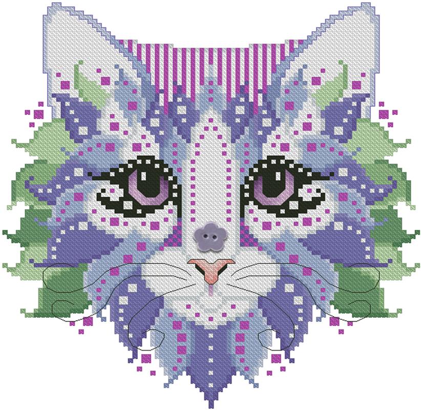 Colorful Cats: Violet - Kitty & Me Designs