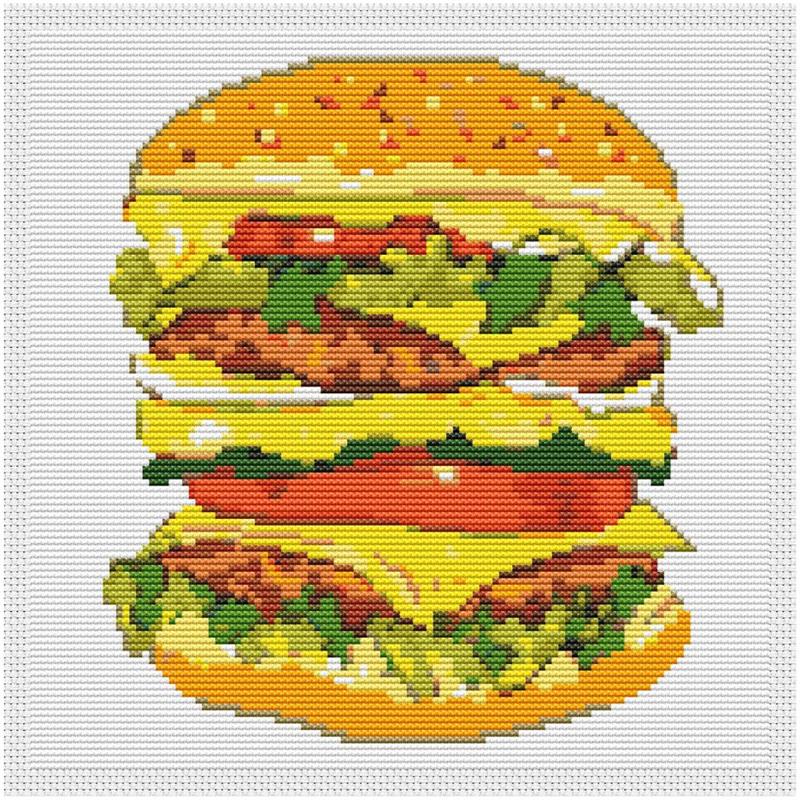 Scrumptious Burger: Fast Food Series - Art of Stitch, The