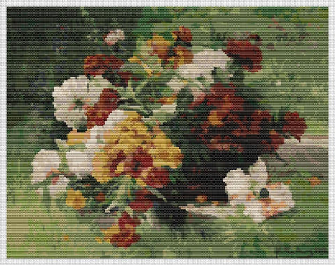 Flowers In A Willow Basket - Art of Stitch, The