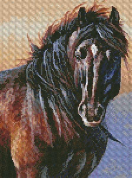 Mini Black Stallion - Artecy Cross Stitch