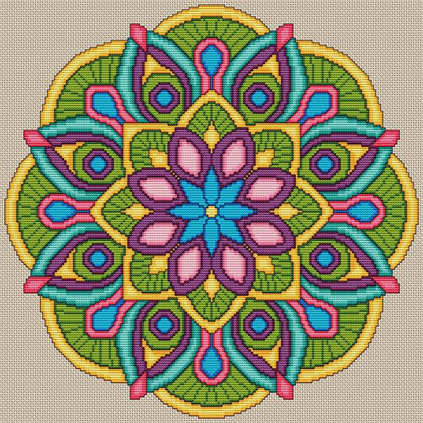 Springtime Flower Mandala - Artists Alley