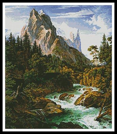 The Wetterhorn With The Reichenbachtal - Artecy Cross Stitch