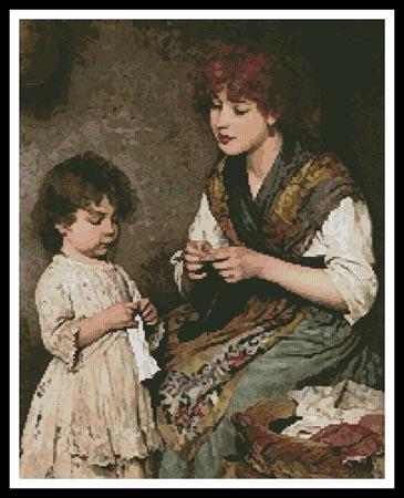 The Knitting Lesson - Artecy Cross Stitch