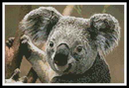 Mini Koala Portrait - Artecy Cross Stitch