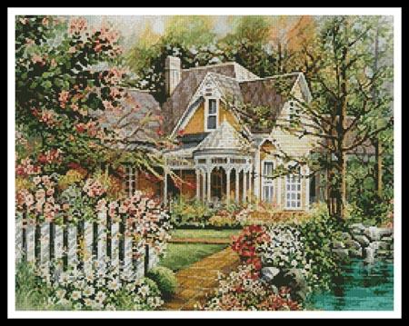 House With Picket Fence - Artecy Cross Stitch