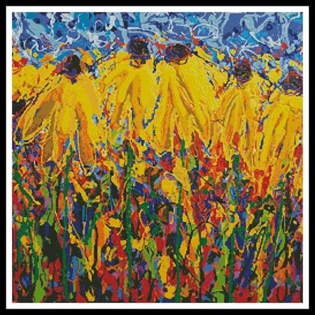 Coneflower Chaos - Artecy Cross Stitch