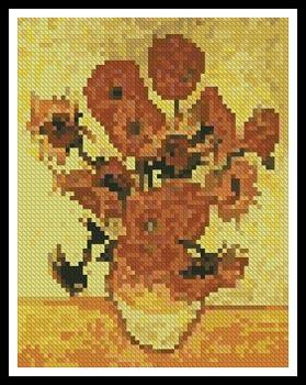 Mini Fourteen Sunflowers - Artecy Cross Stitch