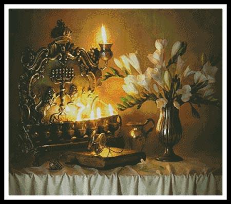 Hanukkah With Flowers - Artecy Cross Stitch