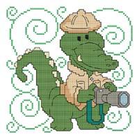 Safari Gator - Cross Stitch Wonders