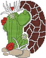 Arizona Heart Cactus - Cross Stitch Wonders