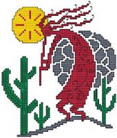 Arizona Kokopelli - Cross Stitch Wonders