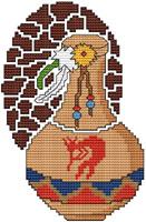 Arizona Kokopelli Pottery - Cross Stitch Wonders