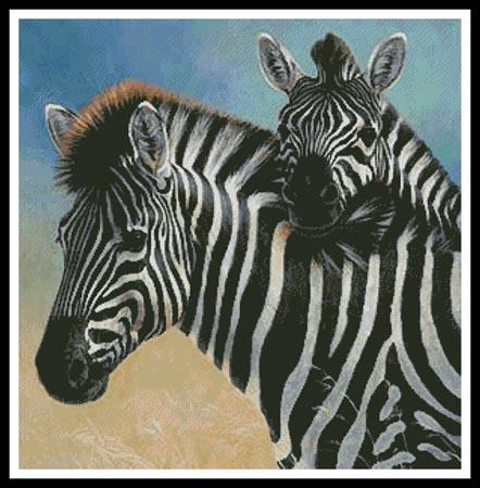 Zebra And Foal - Artecy Cross Stitch
