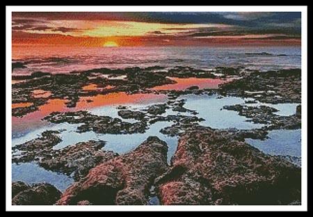 Tidal Pools Sunrise - Artecy Cross Stitch