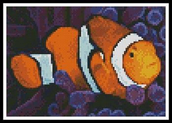 Mini Clownfish In Anemone - Artecy Cross Stitch