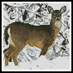 Mini Deer In Snow - Artecy Cross Stitch