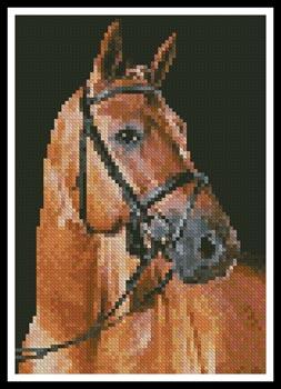 Mini Portrait Of A Brown Horse - Artecy Cross Stitch