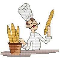 French Chef Bread - Cross Stitch Wonders