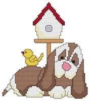 Puppy Birdhouse - Cross Stitch Wonders