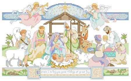 Nativity With Angels - Kooler Design Studio