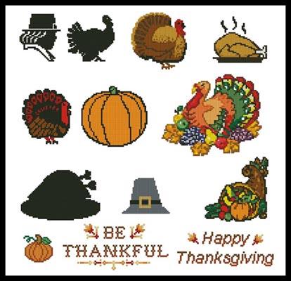 Thanksgiving Motifs - Artecy Cross Stitch