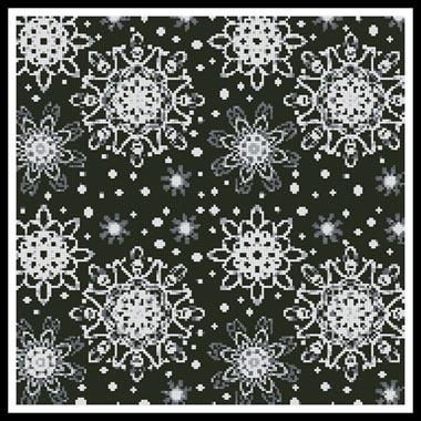 Black Snowflakes Cushion - Artecy Cross Stitch