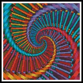 Mini Fractal Spiral - Artecy Cross Stitch