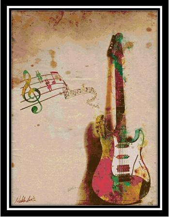 My Guitar Can Sing - Cody Country Crossstitch