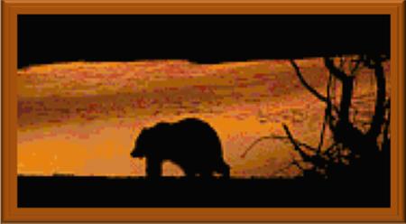 Silhouette Grizzly - Cody Country Crossstitch