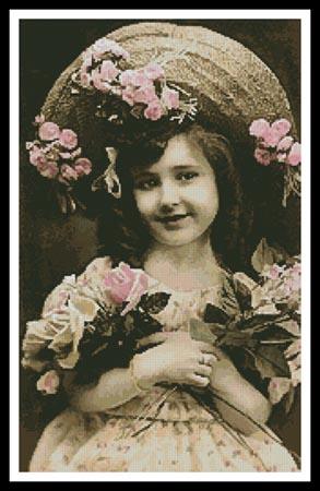 Victorian Girl And Roses - Artecy Cross Stitch