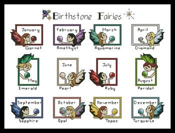 Birthstone Fairies Sampler - Artecy Cross Stitch