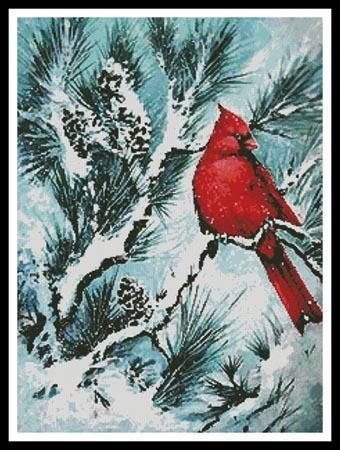 Winter's Glory Red Bird - Artecy Cross Stitch