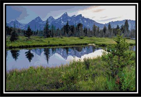 Teton Schwabacher Landing - Cody Country Crossstitch