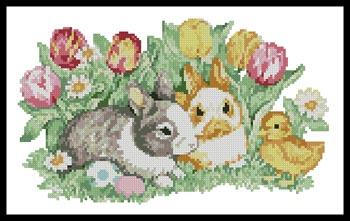 Cute Easter Bunnies - Artecy Cross Stitch
