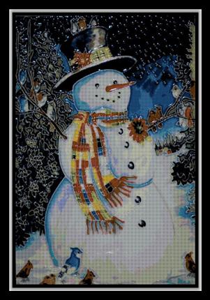 Snowman Plate - Cody Country Crossstitch
