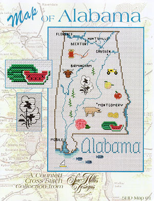 Alabama Map - Sue Hillis Designs