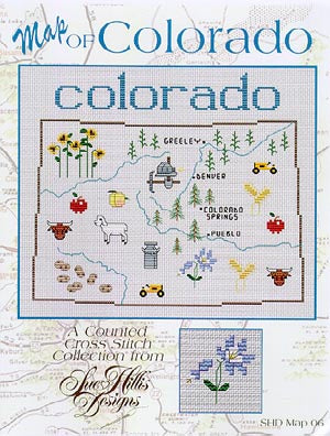 Colorado Map - Sue Hillis Designs